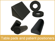 Table pads and patient positioners